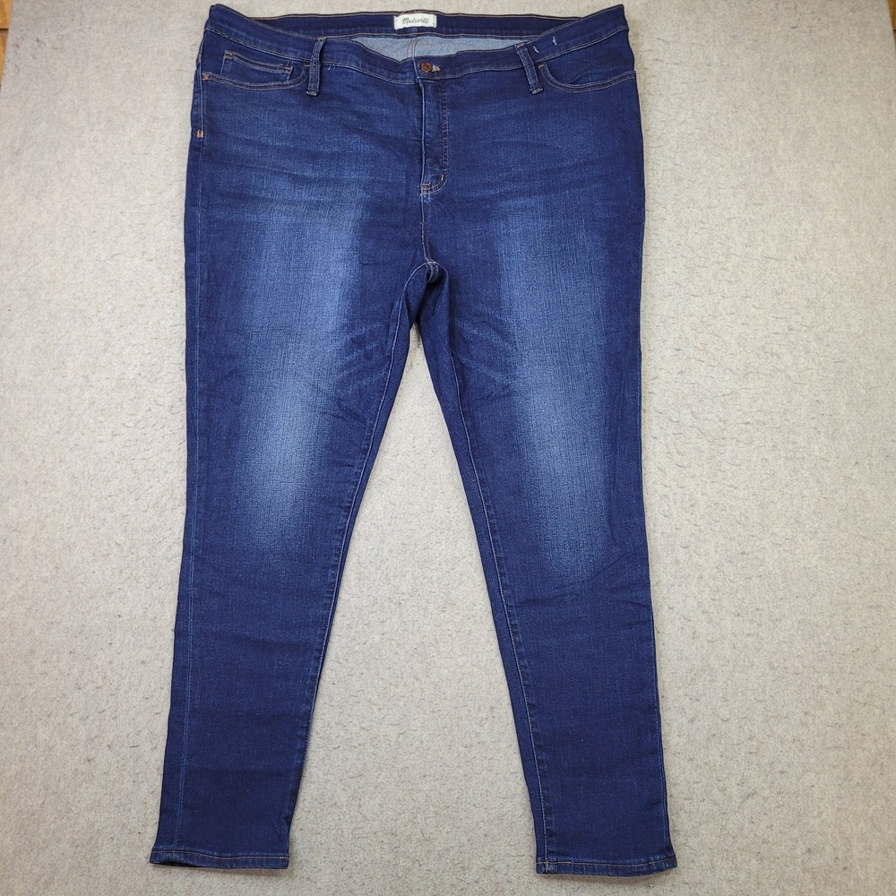Madewell 9" Mid Rise Skinny Jeans‎ Womens Size 37 Plus Blue Denim Zip Fly
